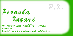 piroska kazari business card